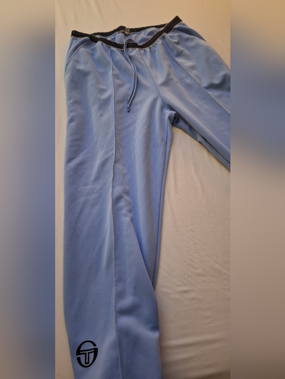 Salvatore Ferragamo Sky Blue Joggers with Black Waistband